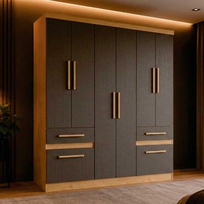 Closet Yardas Liliana 6 Puertas 4 Cajones Bicolor