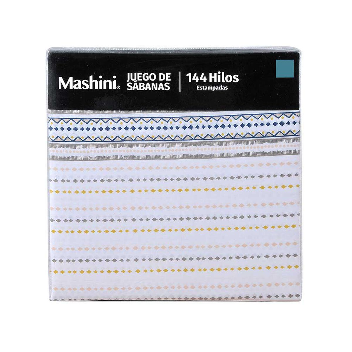 Juego de S&aacute;banas Mashini 144 Hilos King Estampada