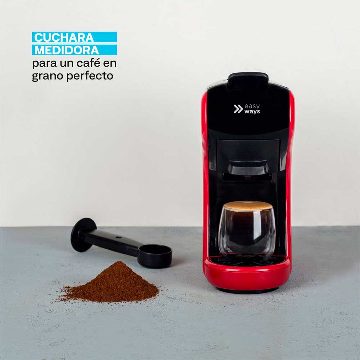 Cafetera Easyways Milano Coffee 3 en 1 Rojo 0,6 lts.