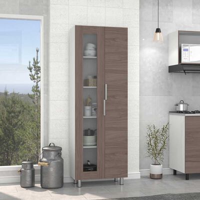 Alacena TuHome Fendi 4 Puertas Blanco Castaño