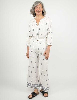 Imagen 2 del producto Pantalón Estampado Mujer Portman Club Blanco