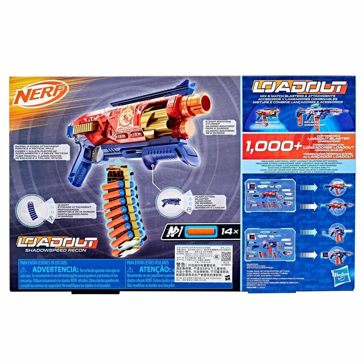 Lanzador Nerf Loadout Shadowspeed Recon
