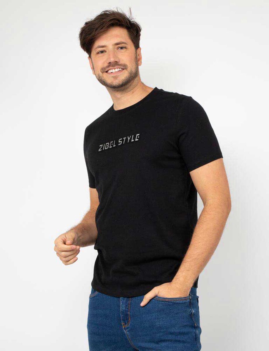 Polera Con Estampado Manga Corta Hombre Zibel