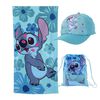 Toalla de Playa + Bolso + Jockey Disney Stitch 140 x 70 cm