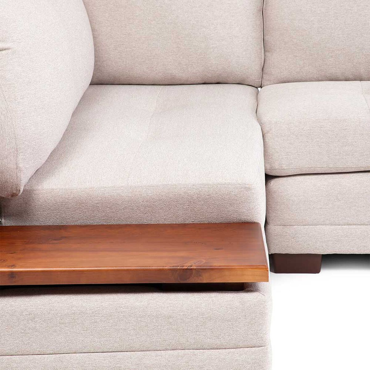 Sof&aacute; Seccional Living Factory Michigan 6 Cuerpos Beige