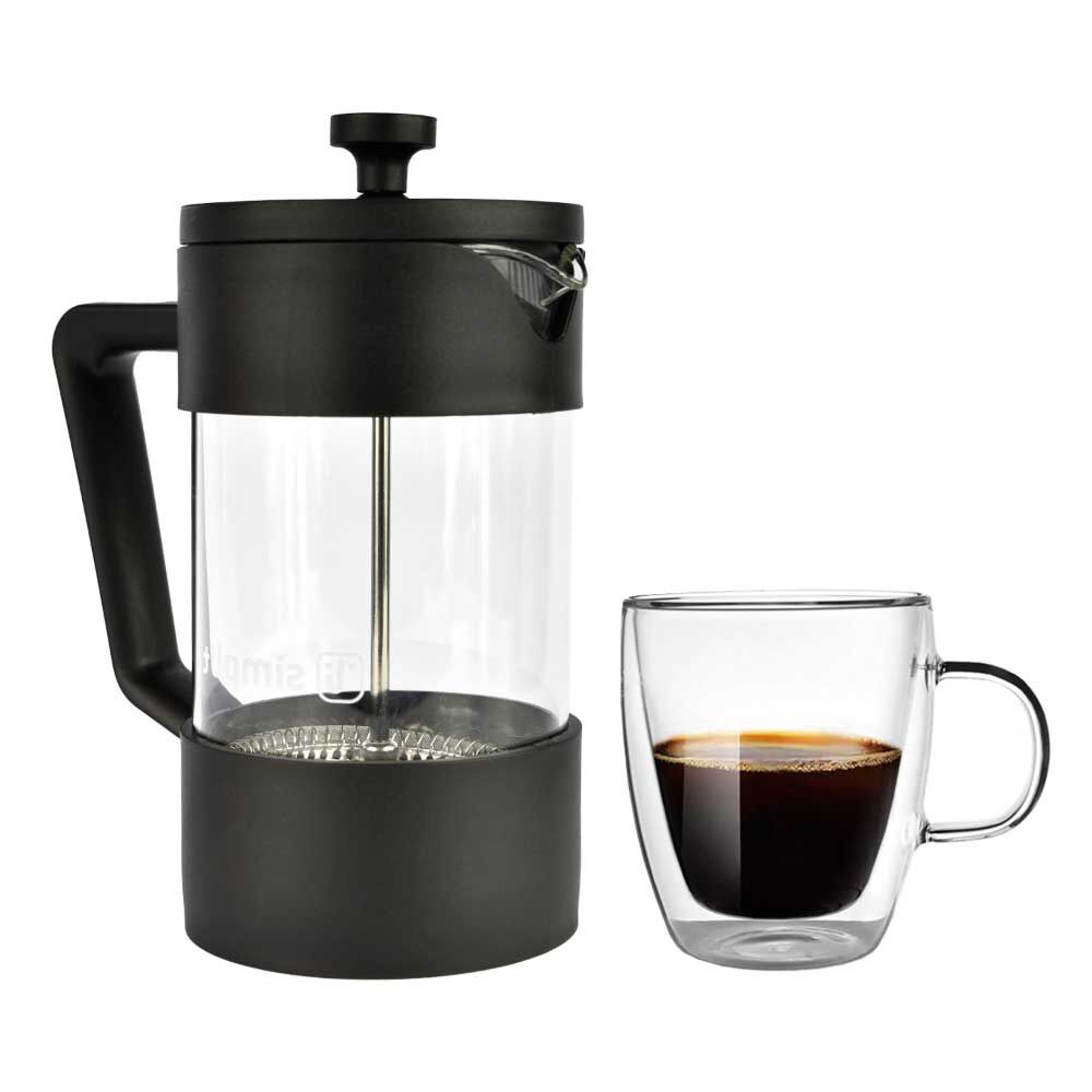 Pack Cafetera Francesa 600 ml +Taza Doble Pared 350 ml Simplit Negro, foto 2