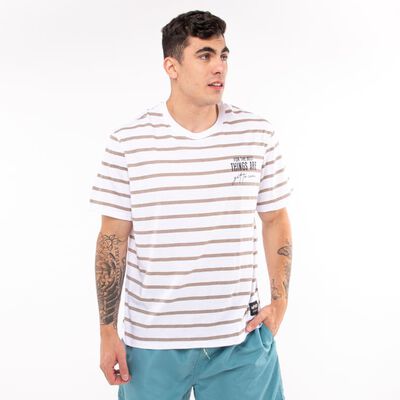 Polera Algodón Rayas Manga Corta Hombre Icono