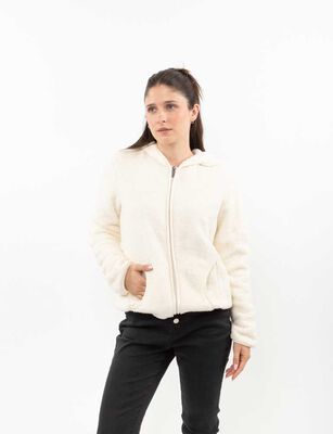 Imagen 1 del producto Polerón Peludo Mujer Icono Crudo, Gris, Navy, Negro