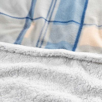 Imagen 2 del producto Frazada de Poliéster Mashini 1,5 Plazas Tartan Azul