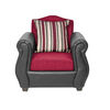 Juego de Living Innovamuebles Azucena Sofá 3 Cuerpos + Dos Sillones 1 Cuerpo Burdeo 