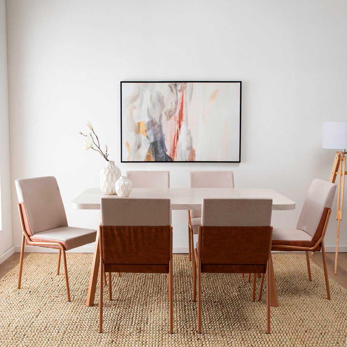 Mesa de Comedor Roca Palmas 160x90cm Canela