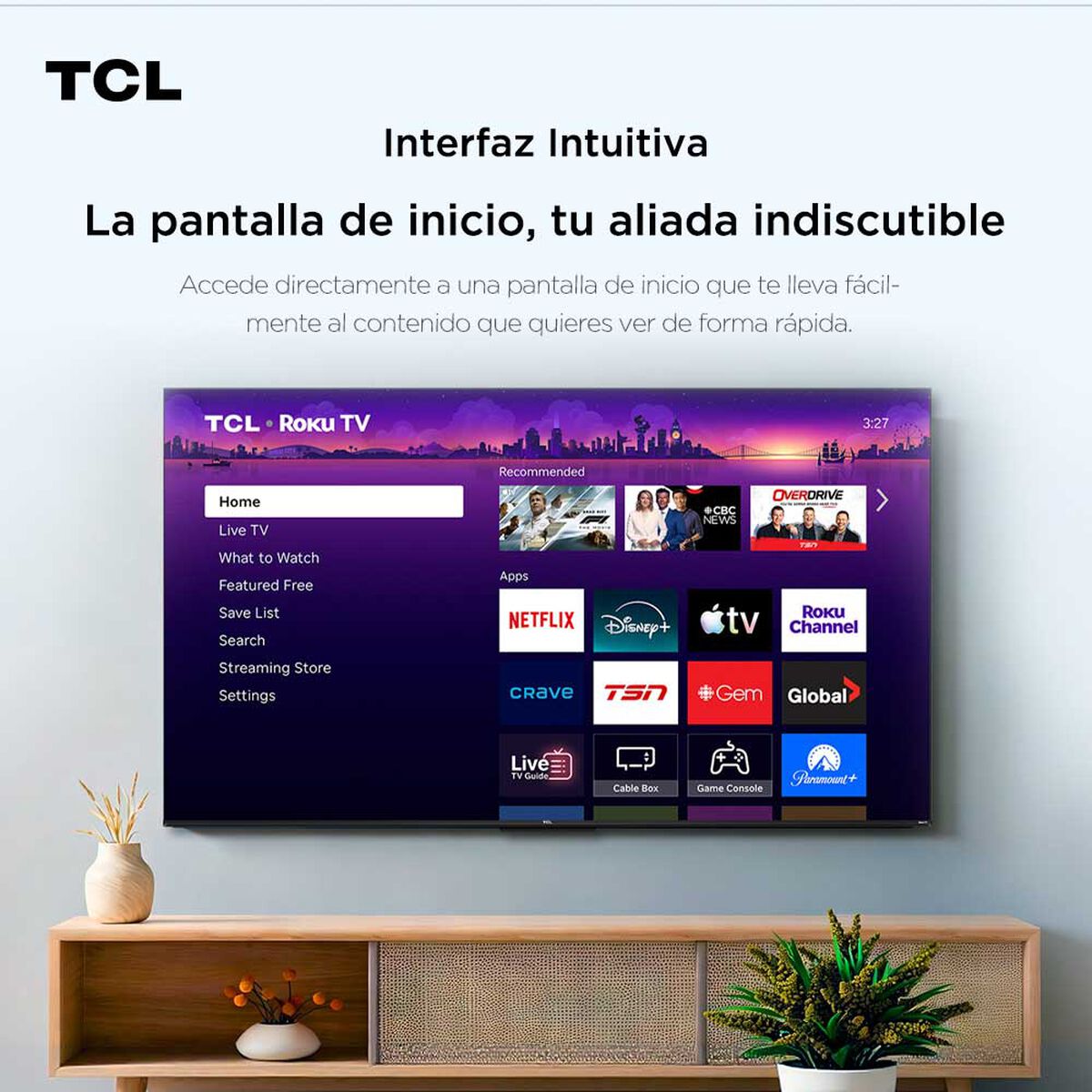 Smart TV QLED 50" TCL FHD Roku TV 50S5LR