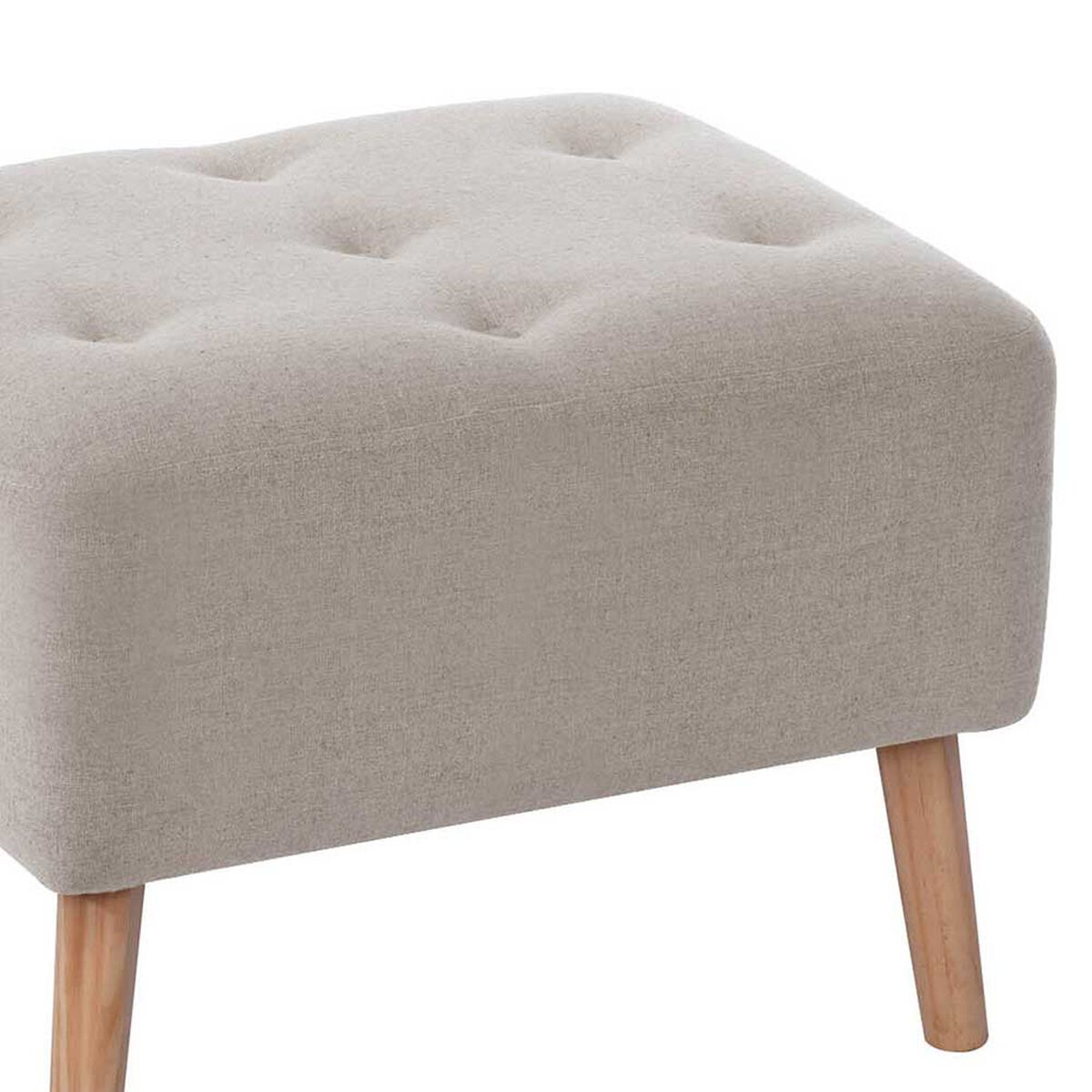 Pouf Latam Home Lyon Lino Blanco