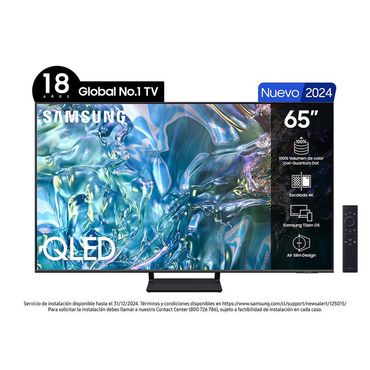 QLED 65" Samsung Q65D 4K UHD Smart TV 2024