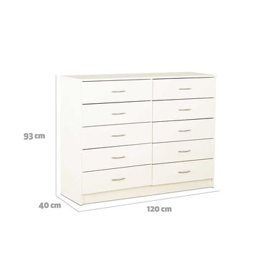 Imagen 2 del producto Cómoda Stanford 10 Cajones Blanco