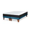 Cama Europea Latam Home 2 Plazas Zen Pro Azul Petroleo