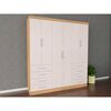 Closet Yardas Agustina 6 Puertas 8 Cajones Bicolor