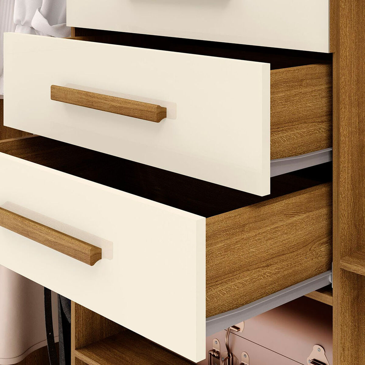 Closet Vekkahome Taurus 6 Puertas 3 Cajones Beige