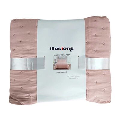 Imagen 2 del producto Quilt Illusions 1,5 Plazas Rosa Roma