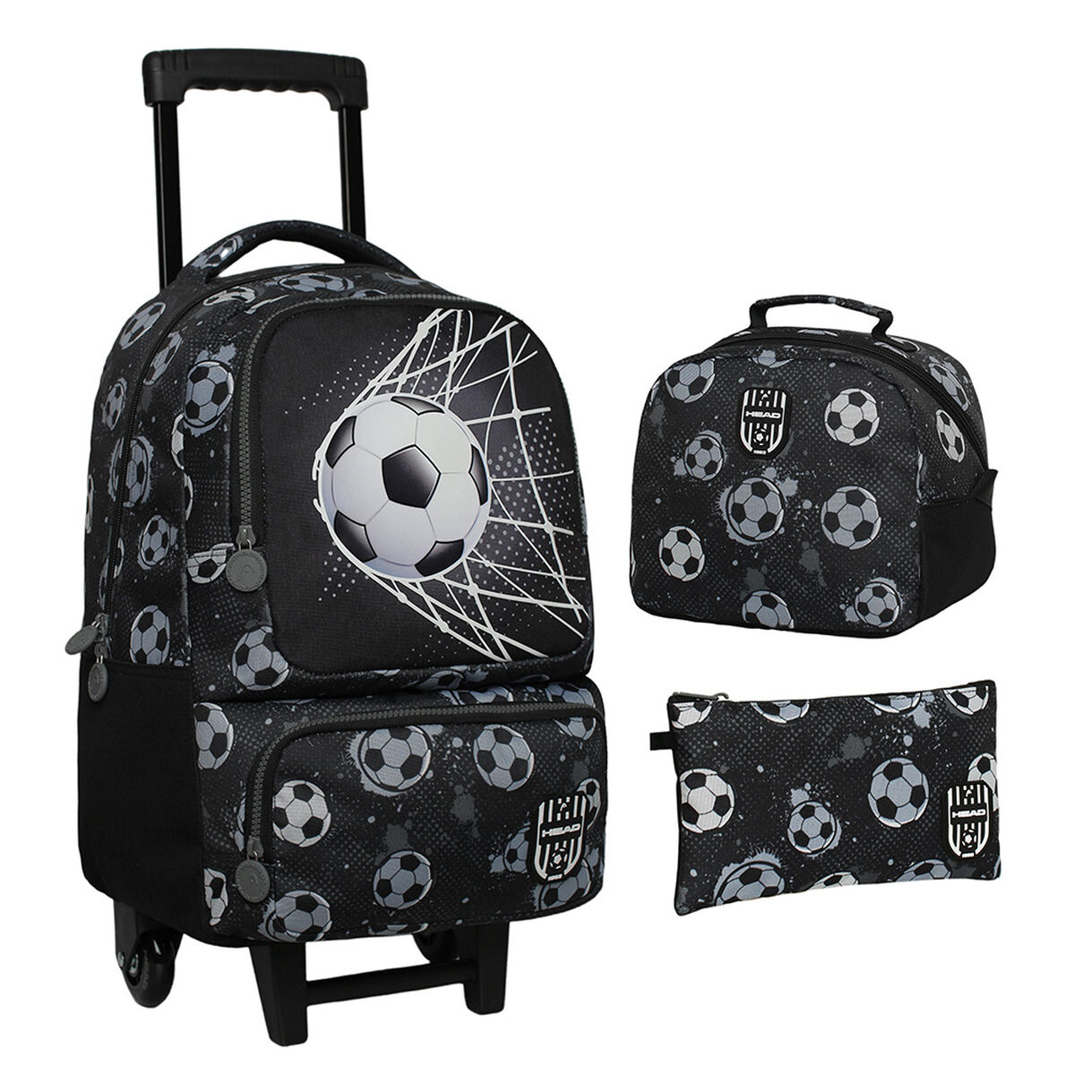Pack Mochila con Ruedas, Estuche y Lonchera Head