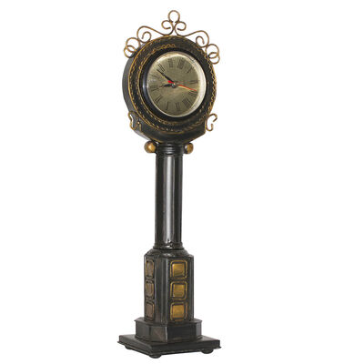 Adorno Reloj Metal Vgo Negro