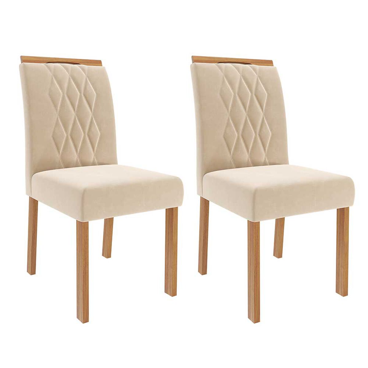 Juego de Comedor Decocasa Carol 4 Sillas Off White