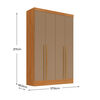 Closet Di Poretti Design New Creta 3 Cajones 4 Puertas Caf&eacute; Oscuro