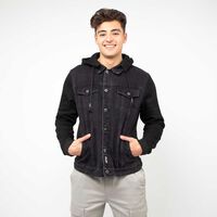 Chaqueta Denim Hombre Icono Negro