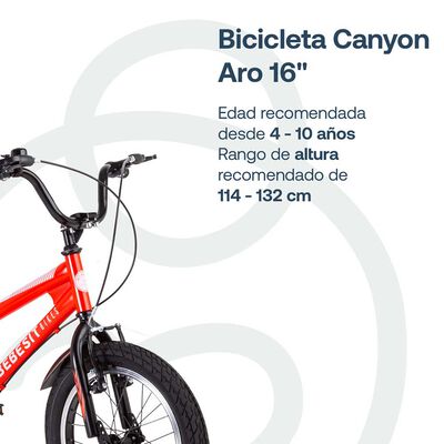 Imagen 2 del producto Bicicleta Canyon 16 Rojo Bebesit