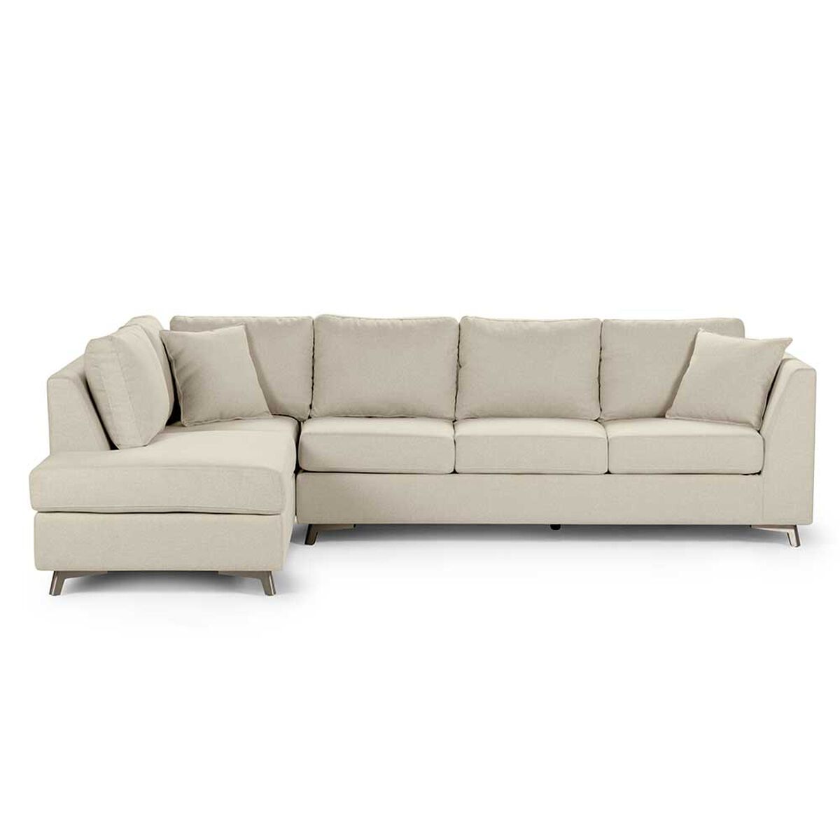 Sofá Seccional Izquierdo Rosen Carter 3-1 Cuerpos Beige
