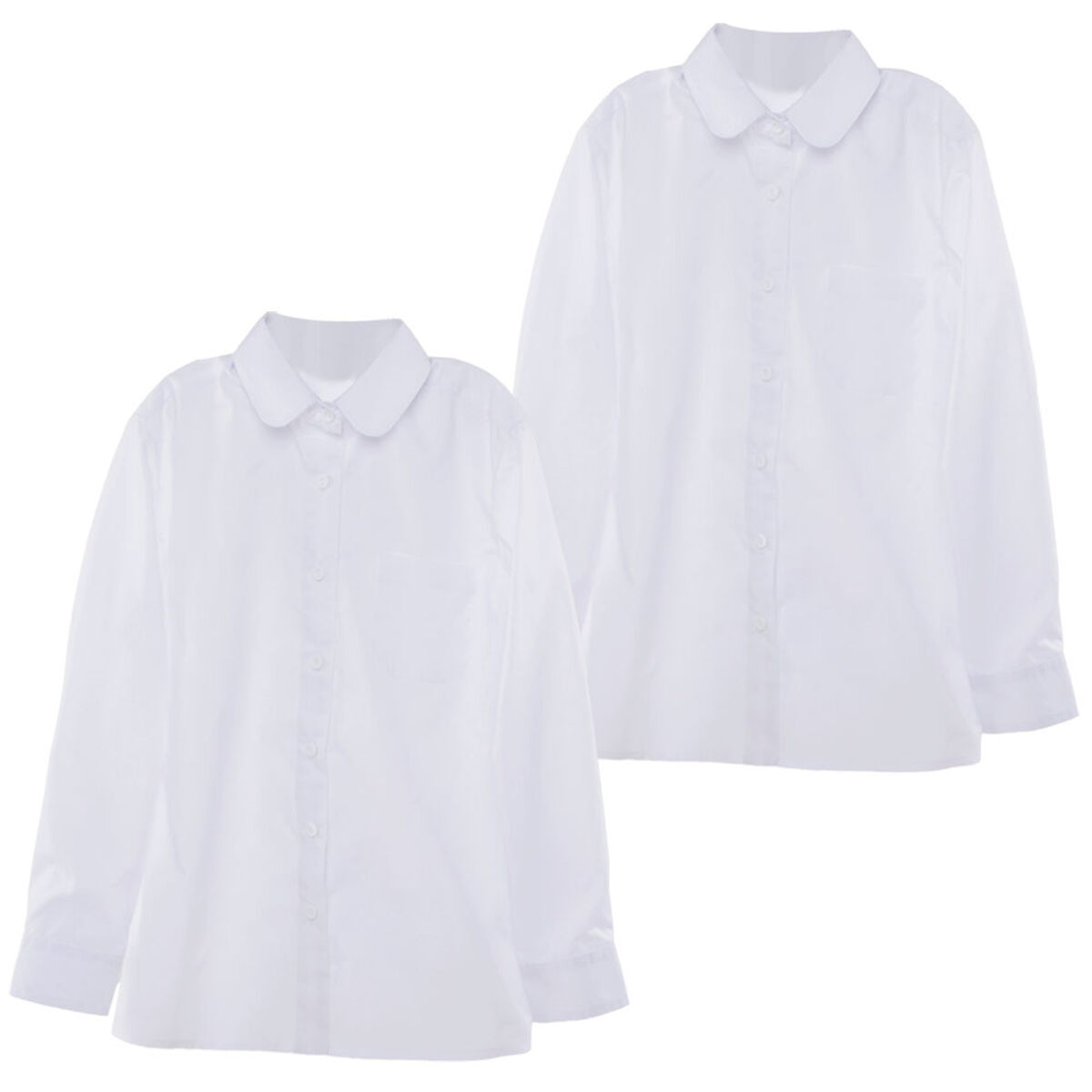 Pack 2 Blusa Escolar Ni&ntilde;a Talla S a XL Crescendo