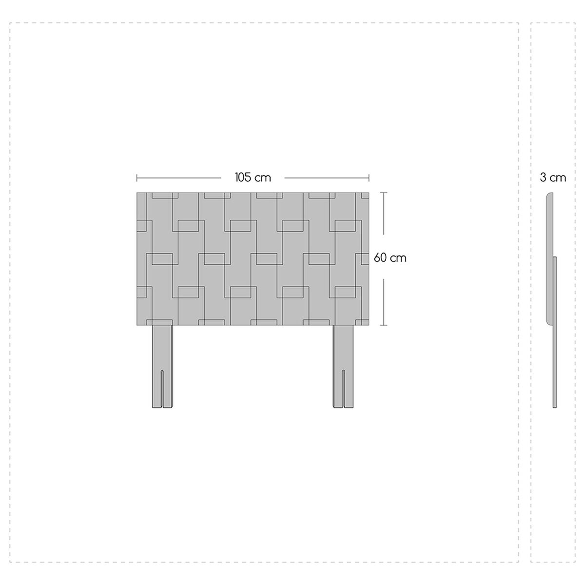 Cama Europea Celta 1,5 Plazas Black Soul + Respaldo Gijón Acolchado