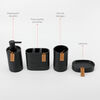 Set 4 Piezas Accesorios de Baño Simplit Cerámica Negro