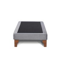 Base Europea Dividida Latam Home 1,5 Plazas Zen Tela Velvet Gris