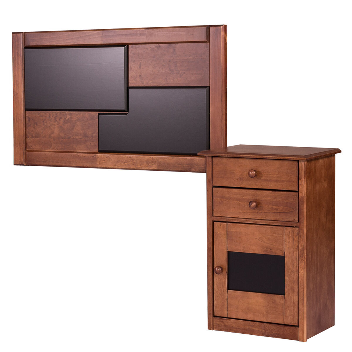 Set Maderas Flex Single Respaldo + Velador Colonia
