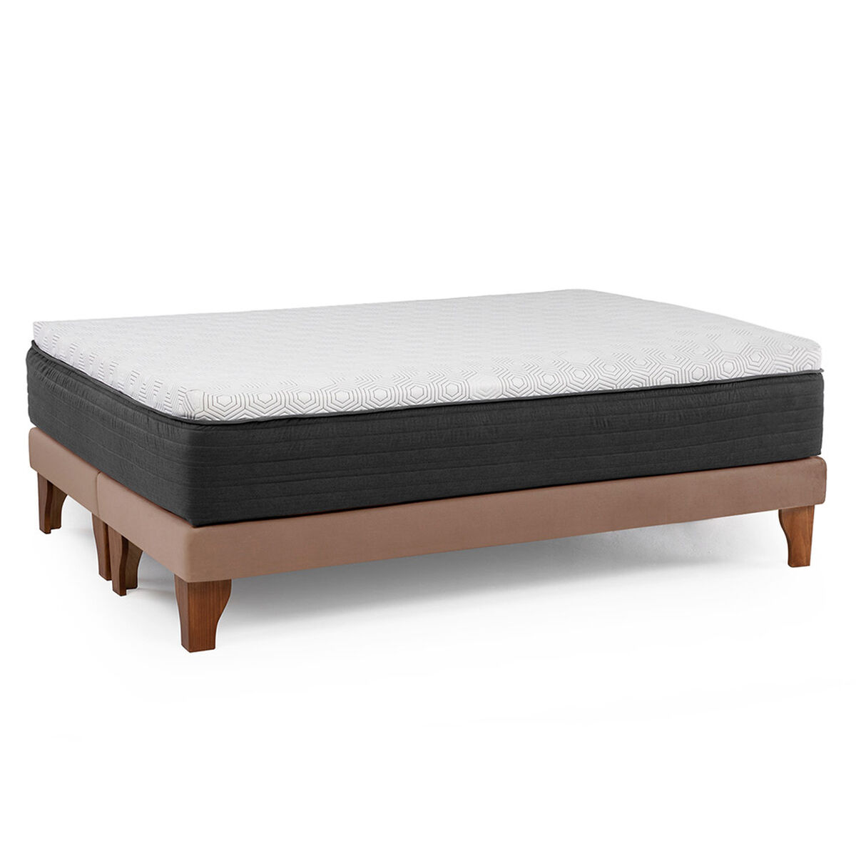 Cama Europea Latam Home 2 Plazas New Top BD Beige