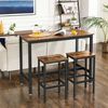 Mesa de Comedor Diario Fm Furniture Metalwood Colection Marrón Rústico