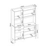 Mueble de Cocina Onessta Armonia 2 Cajones 6 Puertas Almendra Blanco