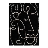 Alfombra Idetex Shaggy Monet 200 x 150 Negro