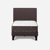 Cama Europea Rosen 1,5 Plazas Ergo T + Respaldo Café