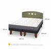Cama Europea CIC Base Dividida 2 Plazas Anatomic + Respaldo Gales Olivo