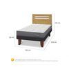 Cama Europea CIC 1,5 Plazas Anatomic + Respaldo Munich Mostaza