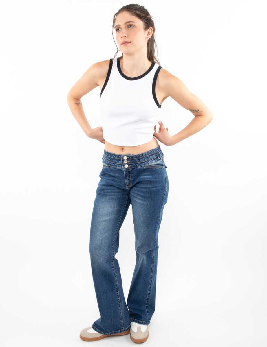 Polera Crop Sin Mangas Mujer Icono