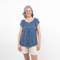 Blusa Manga Corta Mujer Portman Club Azul, Coral, Crudo