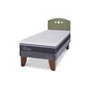 Cama Europea CIC 1,5 Plazas Ortopedic Advance + Respaldo Gales Olivo