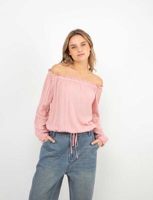 Imagen 1 del producto Blusa Campesina Mujer Icono Rosado