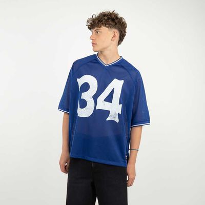 Polera Manga Corta Hombre Icono Azul