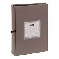 Álbum para Fotos Tela 100 Fotos Vgo Hojas Negras con Tapa de Tela 100 Fotos Gris