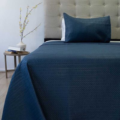 Imagen 1 del producto Quilt Doral 1,5 Plazas Liso Deluxe Azul
