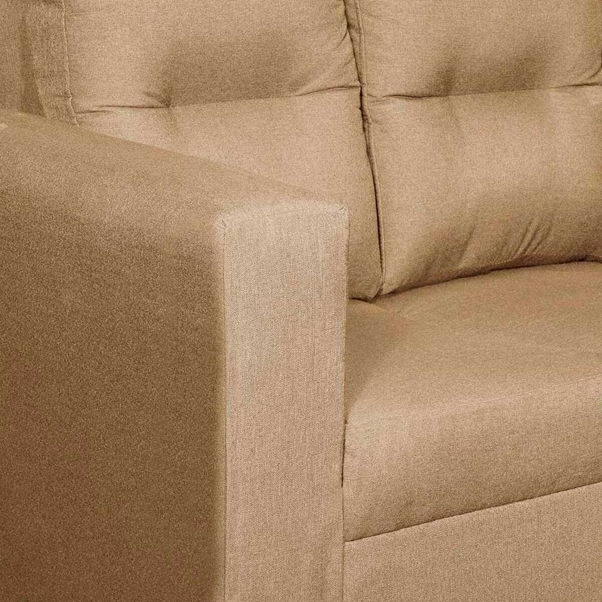 Juego de Living Dise&ntilde;o A&M Home Loreto Sof&aacute; 3 Cuerpos + 2 Pouf 1 Cuerpo  Beige